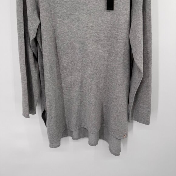 Tahari Women’s Long Sleeve sweater tunic Size 2X  Gray Cotton plus new $68 - Picture 6 of 15